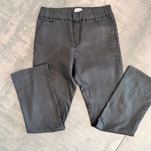 Bevy Flog Black Textured Stretch Pants - Classic Slim Fit